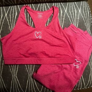 Pink Heather Strappy Bra XL